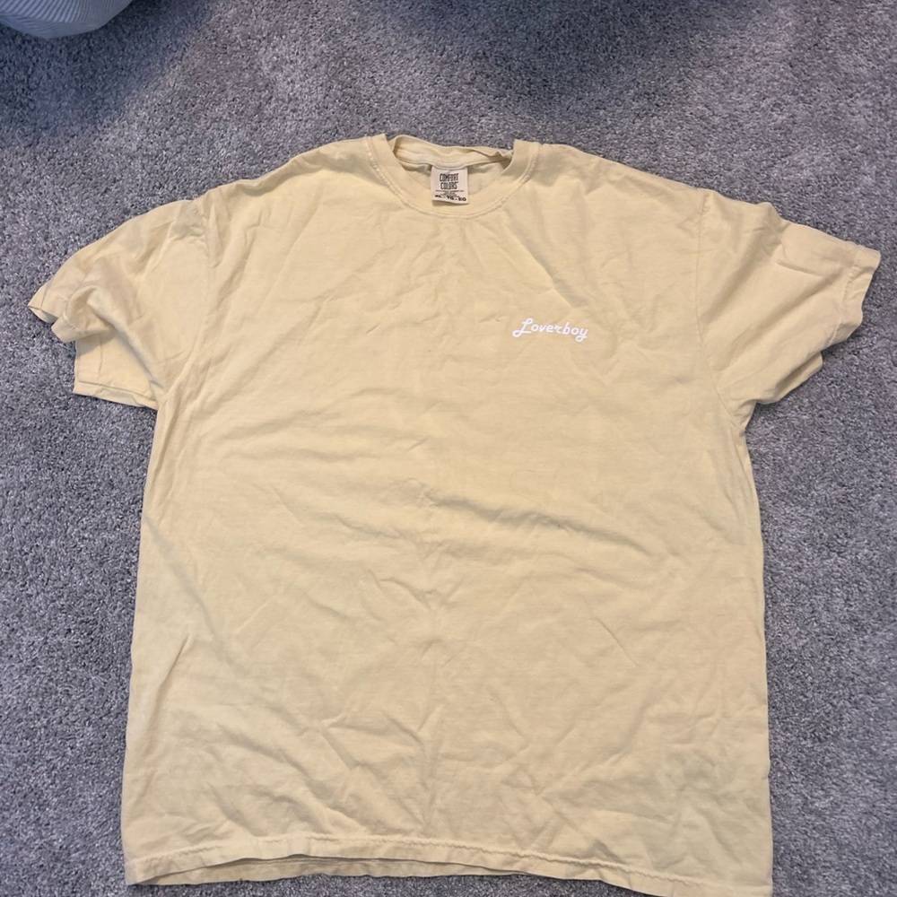 Mens Short-Sleeve Crewneck T-Shirt - Pale Yellow